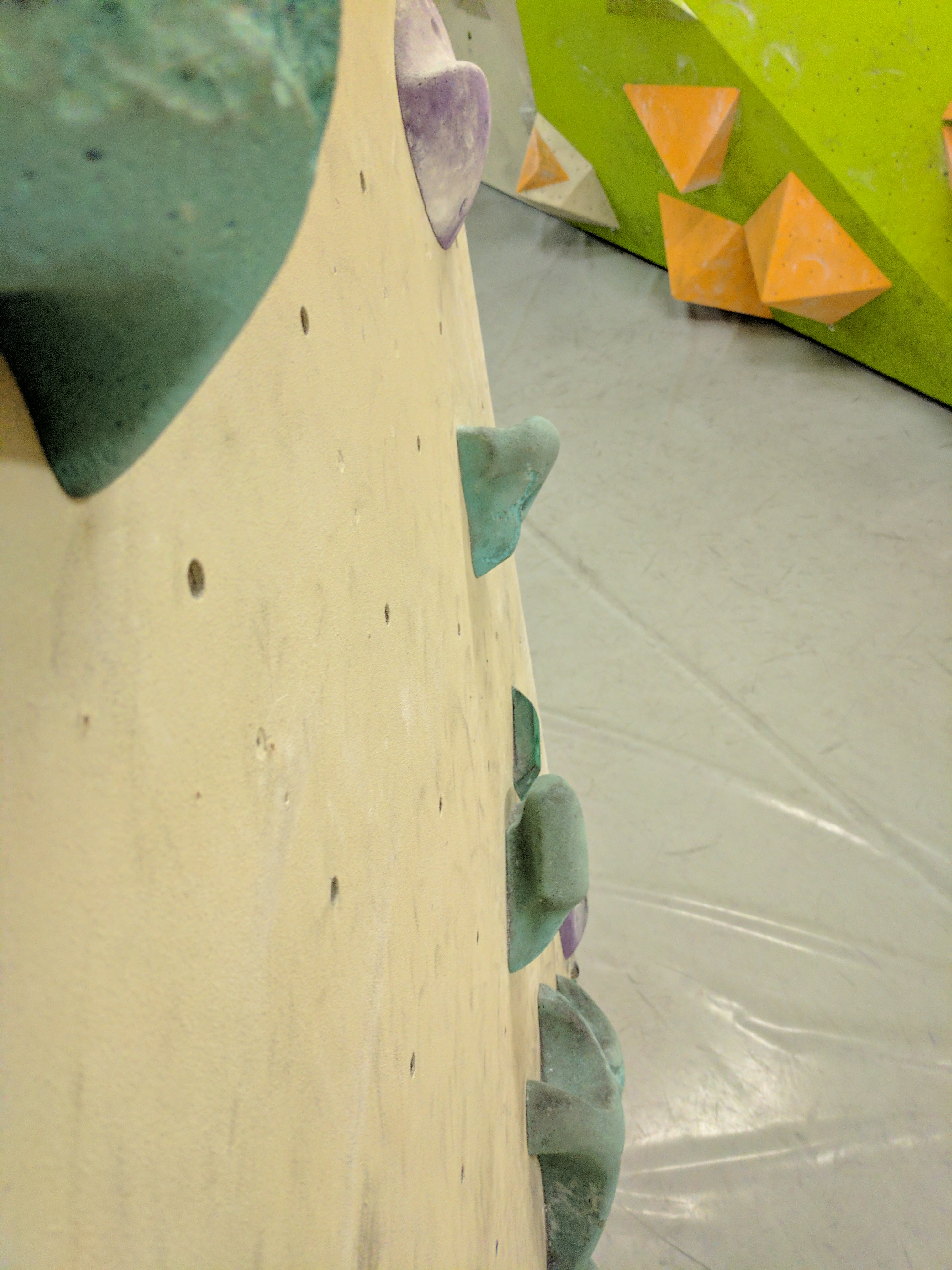 bouldering problem top-view